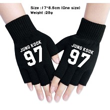  BTS star cotton gloves a pair 