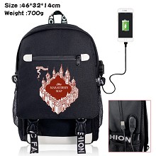 Harry Potter USB charging laptop backpack school bag