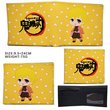 Demon Slayer Agatsuma Zenitsu anime silicone wallet