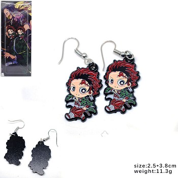 Demon Slayer Kamado Tanjirou anime earrings a pair