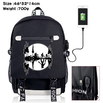 ranger Things USB charging laptop backpack school bag