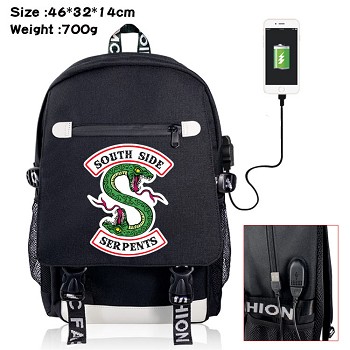 Riverdale USB charging laptop backpack school bag