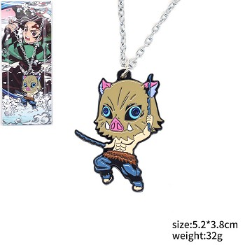 Demon Slayer Hashibira Inosuke anime necklace