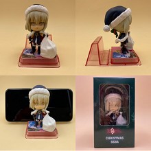 Fate saber figure doll phone holder