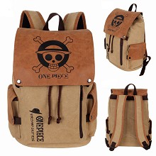 One Piece anime canvas backpack bag