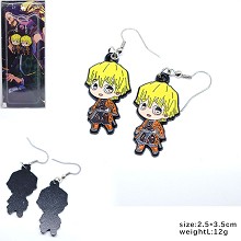 Demon Slayer Agatsuma Zenitsu anime earrings a pai...