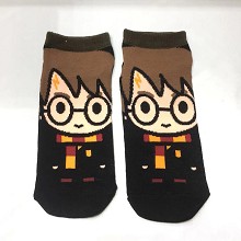  Harry Potter anime short cotton socks a pair 