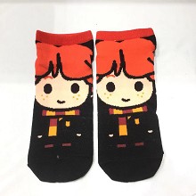  Harry Potter anime short cotton socks a pair 