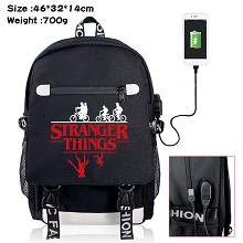 ranger Things USB charging laptop backpack school bag