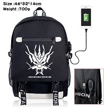 Arknights anime USB charging laptop backpack school bag