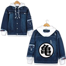 Dragon Ball anime fake two pieces denim jacket hoodie cloth