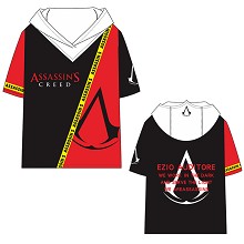 Assassin's Creed game cotton short sleeve hoodie t...