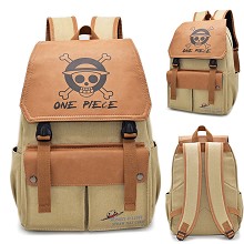 One Piece anime canvas backpack bag