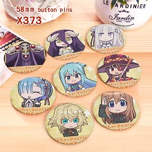 Isekai Quartet anime brooches pins set(8pcs a set)
