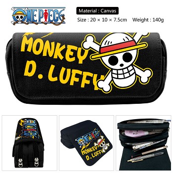 One Piece anime canvas pen bag pencil bag