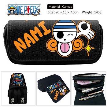 One Piece anime canvas pen bag pencil bag