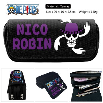 One Piece anime canvas pen bag pencil bag