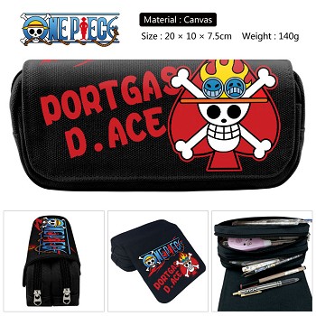 One Piece anime canvas pen bag pencil bag