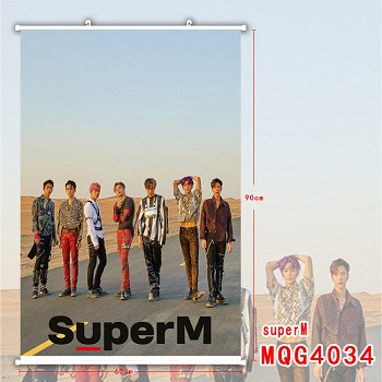 Super M star wall scroll