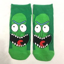 Rick and Morty anime short cotton socks a pair