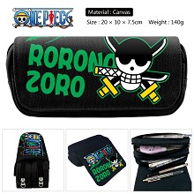 One Piece anime canvas pen bag pencil bag