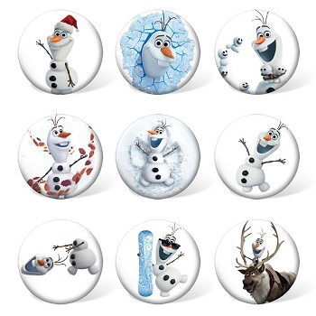 Frozen anime brooches pins set(9pcs a set)