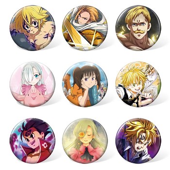  The Seven Deadly Sins anime brooches pins set(9pcs a set) 