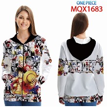  One Piece anime long sleeve hoodie cloth 