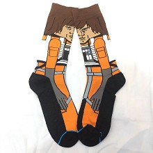 Star Wars long cotton socks a pair