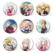  The Seven Deadly Sins anime brooches pins set(9pcs a set) 