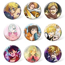  The Seven Deadly Sins anime brooches pins set(9pcs a set) 