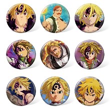 The Seven Deadly Sins anime brooches pins set(9pcs...