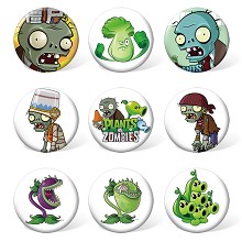 Plants vs Zombies game brooches pins set(9pcs a set)