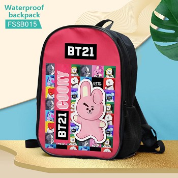  BT21 BTS star waterproof backpack bag 