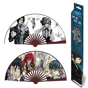  10inches Kuroshitsuji anime silk cloth fans 