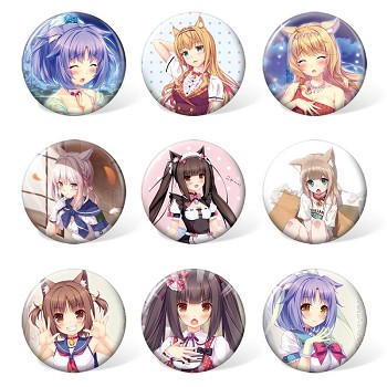 NEKOPARA anime brooches pins set(9pcs a set)