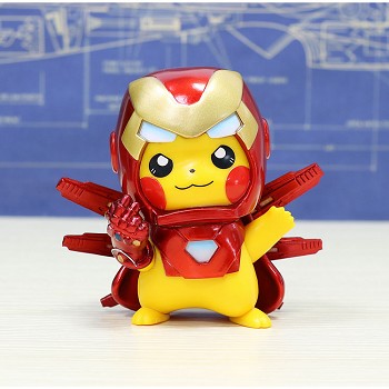 Pokemon Pikachu cos Iron Man mk85 anime figure