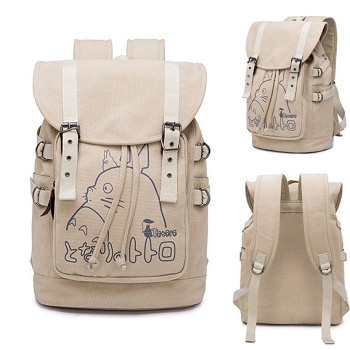 Totoro anime canvas backpack bag