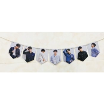 BTS star hanging flag album return photo poster hanging pictures(7pcs a set+rope)