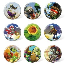 Plants vs Zombies game brooches pins set(9pcs a set)
