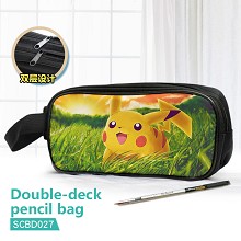 Pokemon anime double deck pencil bag pen bag