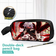 Tokyo ghoul anime double deck pencil bag pen bag
