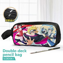 Naruto anime double deck pencil bag pen bag