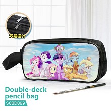 My Little Pony anime double deck pencil bag pen ba...