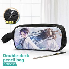 Demon Slayer anime double deck pencil bag pen bag