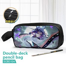 Demon Slayer anime double deck pencil bag pen bag