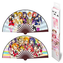 Lovelive anime silk cloth fans