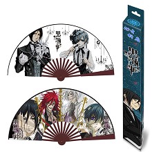 10inches Kuroshitsuji anime silk cloth fans