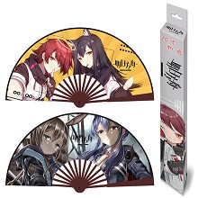 10inches Arknights anime silk cloth fans