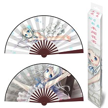 10inches AnoHana anime silk cloth fans